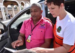 Outback Adventures staff getting information from local taxi driver in Bavaro - Punta Cana