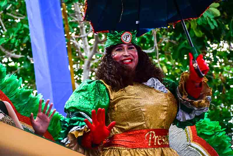 Colorful Carnival performers at the Punta Cana Carnival - Dominican Republic