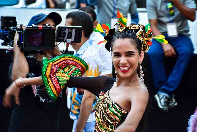 Colorful Carnival performer at the Punta Cana Carnival - Dominican Republic