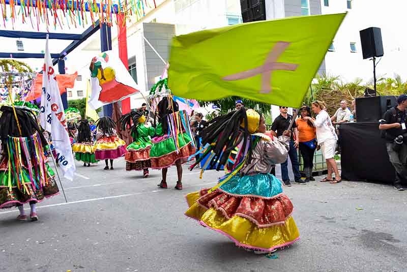 Colorful Carnival performers at the Punta Cana Carnival - Dominican Republic