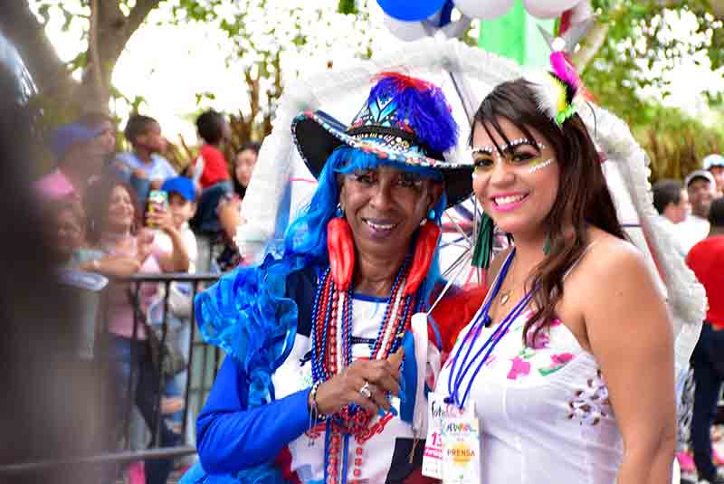 Colorful Carnival performers at the Punta Cana Carnival - Dominican Republic