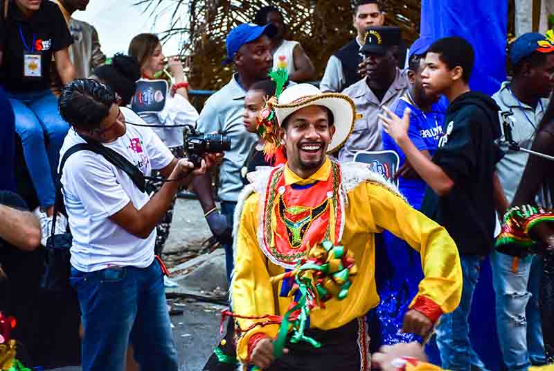 Colorful Carnival performers at the Punta Cana Carnival - Dominican Republic